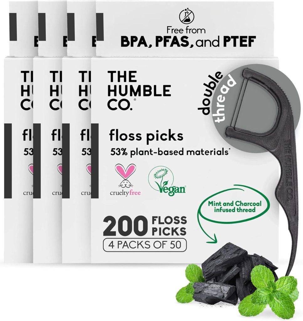 Humble Co. Charcoal Floss Picks